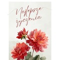 Karnet - Najlepsze życzenia - czerwona