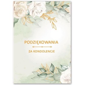 Karnet Podziękowania za kondolencje