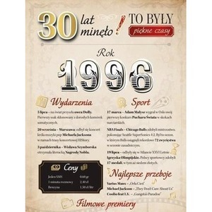 Karnet Urodziny 30