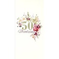Karnet Urodziny 50 DL U27 - Kwiaty