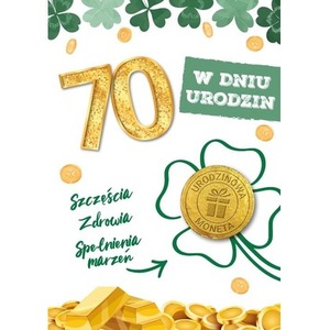 Karnet urodziny 70