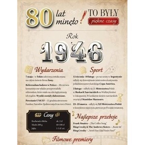 Karnet Urodziny 80