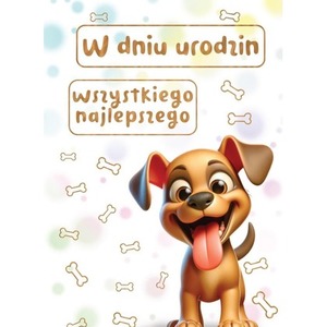 Kartka okolicznościowa W dniu urodzin pies