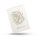 Kartka składana - Zaproszenie - gołąb - beż