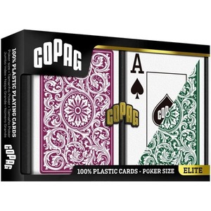 Karty do pokera Copag green/burgundy 2szt