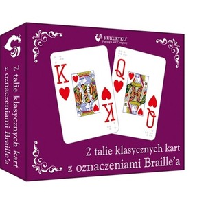 Karty klasyczne ze znakami Braillea