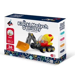 Klocki konstrukcyjne małych geniuszy 4w1 36el