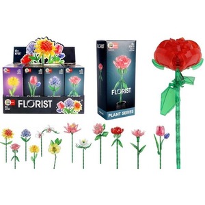 Klocki kwiatki - pojedynczy kwiat MIX