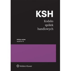 Kodeks spółek handlowych. Przepisy w15