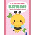 Kolorowanka Kawaii z grubym lakierowanym obrysem. Pszczoła