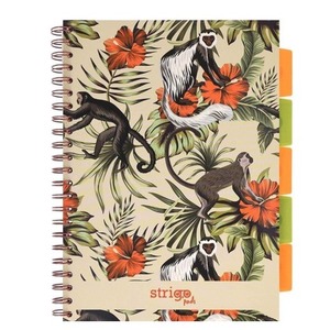 Kołozeszyt Pads A4/100K kratka Tropiki Małpki