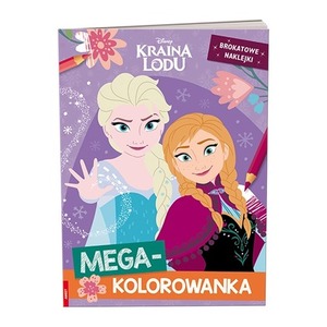 Kraina Lodu mega kolorowanka brokatowe naklejki KOLB-9102