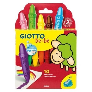 Kredki woskowe z temperówką 10 kolorów GIOTTO