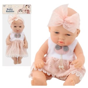 Lalka bobas 30cm w różowej sukience