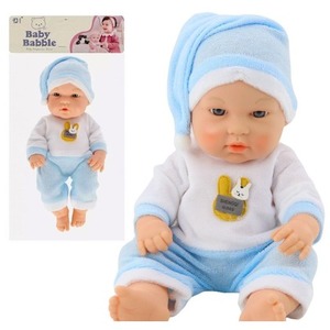 Lalka bobas w niebieskiej piżamce