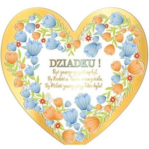 Laurka dwustronna Serce Dziadek - Magiczne kwiaty