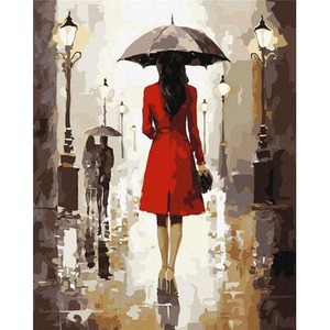 Malowanie po numerach - Deszczowy dzień 40x50cm