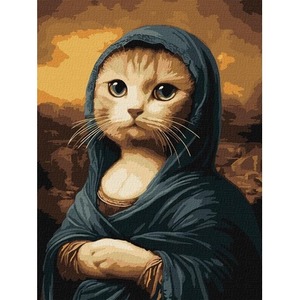 Malowanie po numerach - Tajemnicza Kotka 30x40cm
