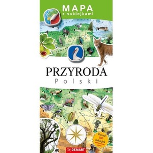 Mapa z naklejkami Przyroda Polski