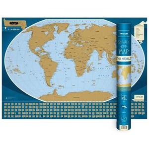 Mapa zdrapka - Świat/The Word 1:50 000 000 w.ang