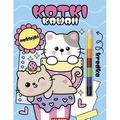 Modułowa kredka. Kawaii kotki z naklejkami