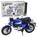Motocykl retro metalowy ze światłem niebieski 1:12