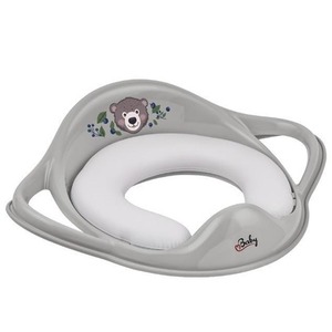 Nakładka na sedes miękka Miś szara