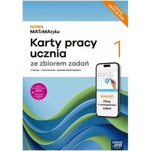 Nowa Matematyka 1 karty pracy ze zbiorem zadań zakres podstawowy EDYCJA 2025