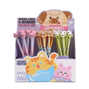 Ołówek okrągły HB z gumką Small Animals (36szt)