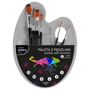 Paleta z pędzlami Kidea 7 elementów