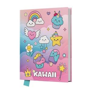 Pamiętnik z kłódką Kawaii 80k. 14x18cm