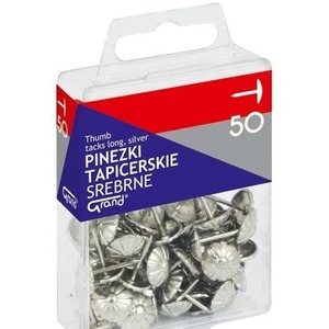 Pinezki tapicerskie srebrne 50szt GRAND