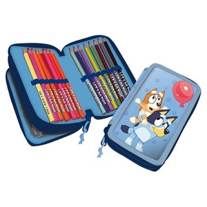 Piórnik 2-komorowy z wyposażeniem Bluey 48208516