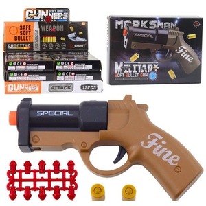 Pistolet na naboje czarno-brązowy 13,5cm