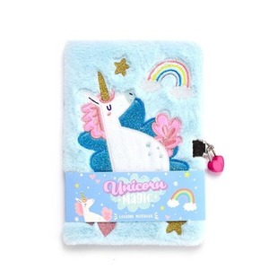 Pluszowy notatnik zamykany z kłódką Jednorożec