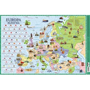 Podkładka 3W - Mapa Europa państwa