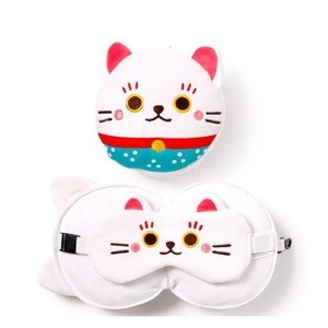 Poduszka podróżna i maska na oczy Kot Maneki Neko