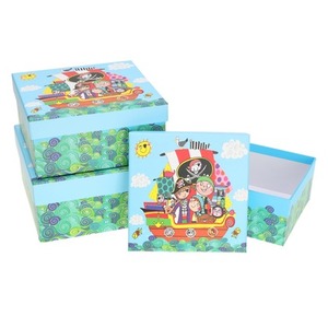 Pudełka ozdobne na prezenty PUD-2100B-KW wzór dziecięcy  3 sztuki