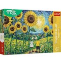 Puzzle 100 Rodzina Treflików Spacer wśród słoneczników 16560