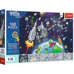 Puzzle 100 Rodzina Treflików Treflinka w kosmosie  16541