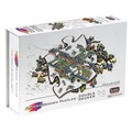 Puzzle 112 drewniane kolorowe Dwupłatowiec