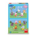 Puzzle 2w1 Świnka Peppa i przyjaciele