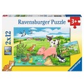 Puzzle 2x12 Baby Farm Animals