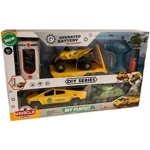 Samochód do montażu z przyczepą i czołgiem