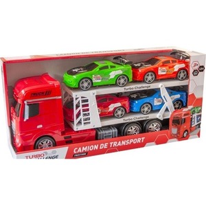 Samochód laweta + 4 pojazdy TURBO CHALLENGE