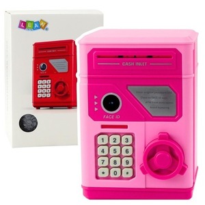 Sejf elektroniczny bankomat Skarbonka na PIN róż