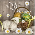 Serwetka Wielkanoc lunch - Lamb next Easter Basket SLWL008601