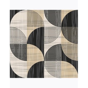 Serwetki DAISY Lunch SD 330x330 Geometria czarno beżowe 044501