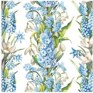 Serwetki Lunch Daisy - White & Blue Flowers Mix SDWI009401