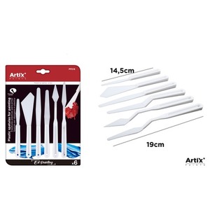 Szpachelki malarskie plastikowe 6szt.blister